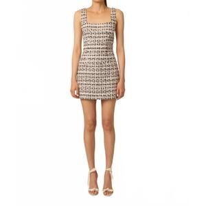 NEW GILNER FARRAR elowen mini dress in tweed